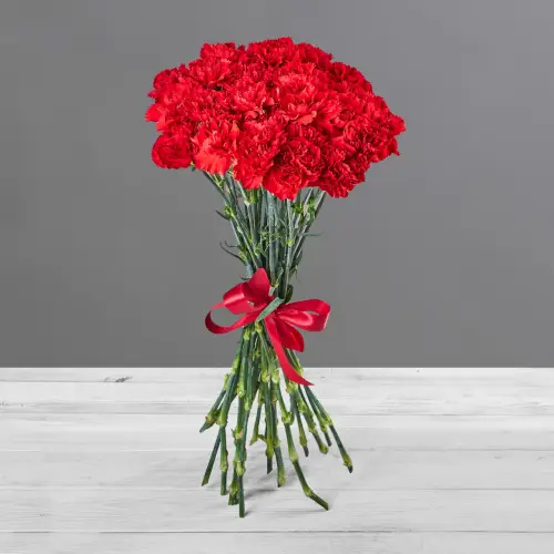 Моно букет из красных гвоздик